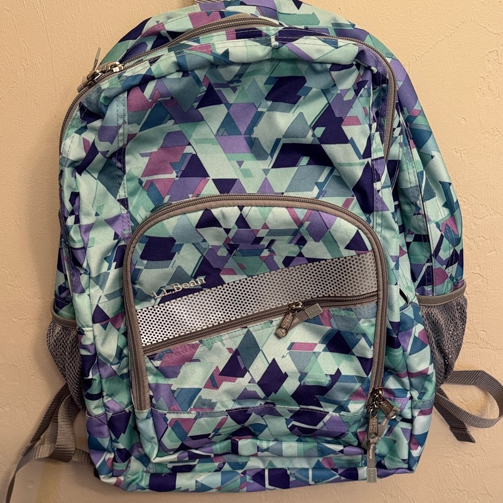 L.L. Bean Multicolor Geometric Backpack